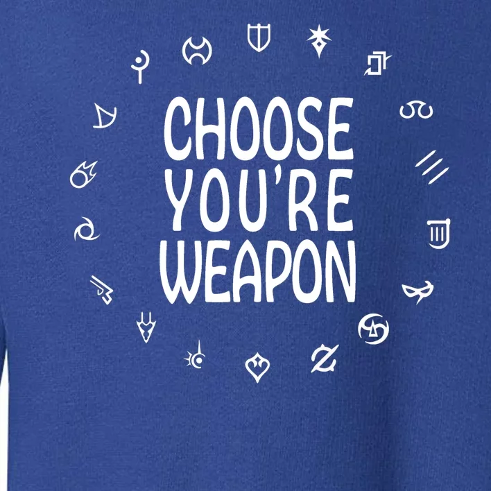 FF14 Class Icons Choose Your Weapons Toddler Sweatshirt