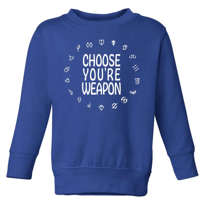 FF14 Class Icons Choose Your Weapons Toddler Sweatshirt