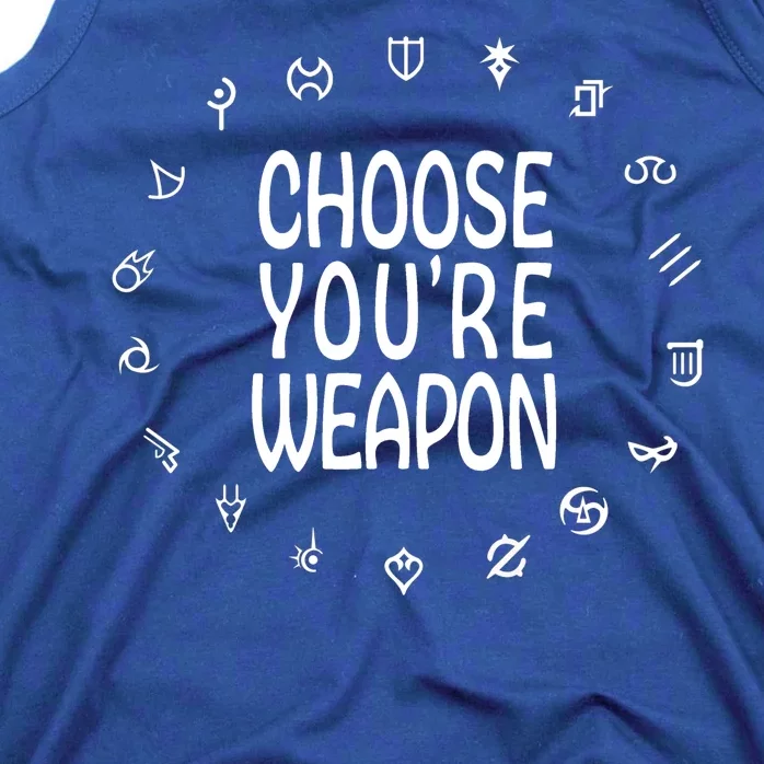 FF14 Class Icons Choose Your Weapons Tank Top