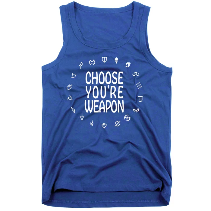 FF14 Class Icons Choose Your Weapons Tank Top