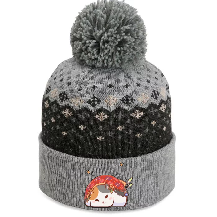 FF14 Fat Lazy Cat The Baniff Cuffed Pom Beanie