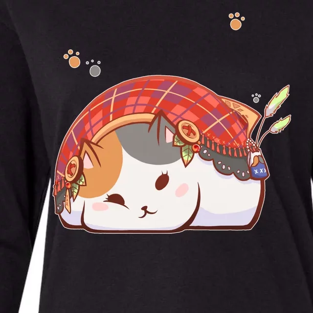 FF14 Fat Lazy Cat Womens Cotton Relaxed Long Sleeve T-Shirt