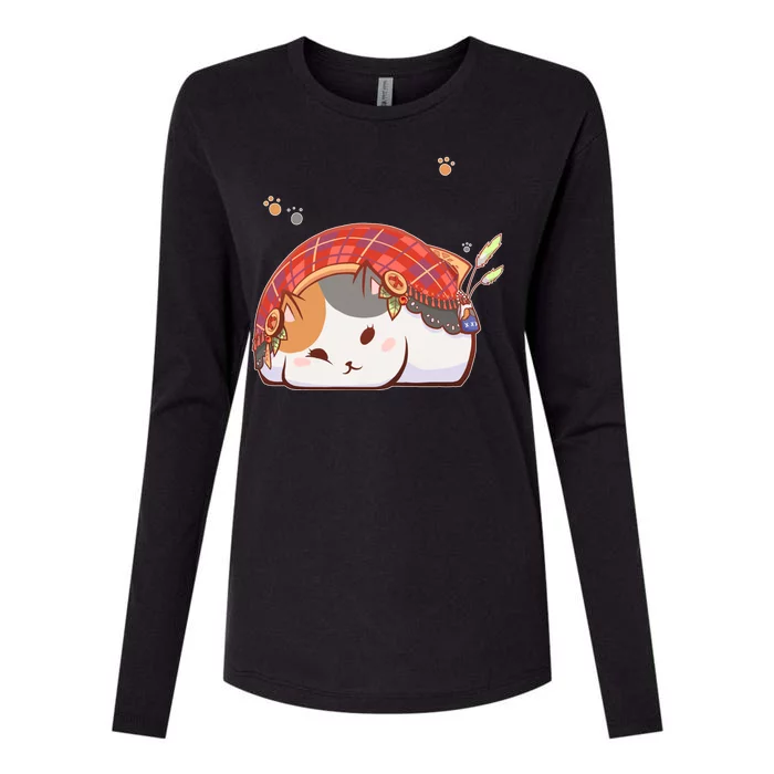 FF14 Fat Lazy Cat Womens Cotton Relaxed Long Sleeve T-Shirt