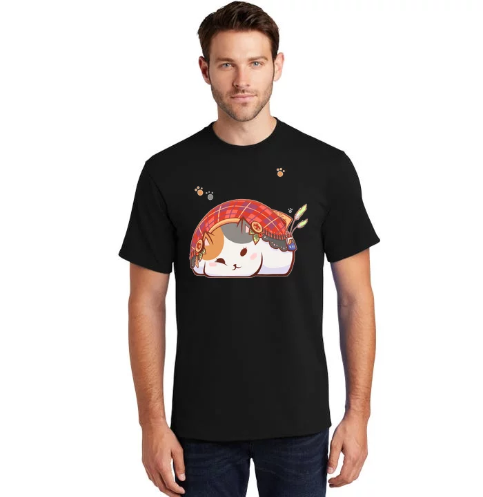 FF14 Fat Lazy Cat Tall T-Shirt