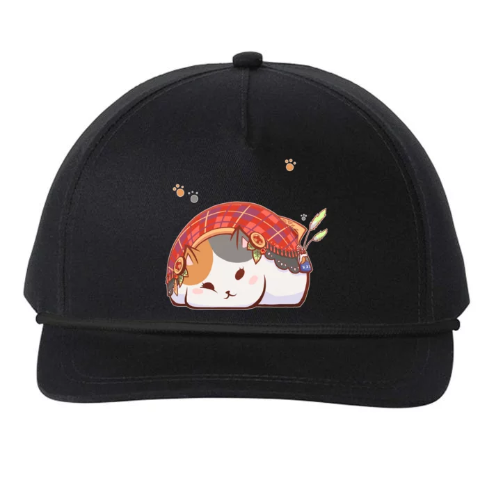 FF14 Fat Lazy Cat Snapback Five-Panel Rope Hat