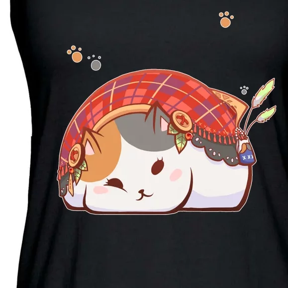 FF14 Fat Lazy Cat Ladies Essential Flowy Tank