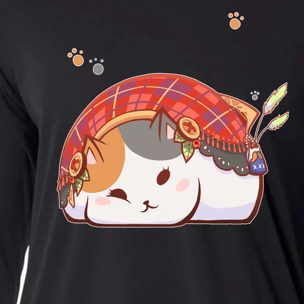 FF14 Fat Lazy Cat Cooling Performance Long Sleeve Crew