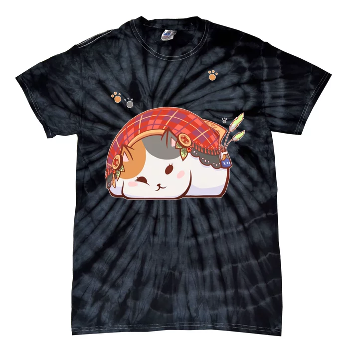 FF14 Fat Lazy Cat Tie-Dye T-Shirt