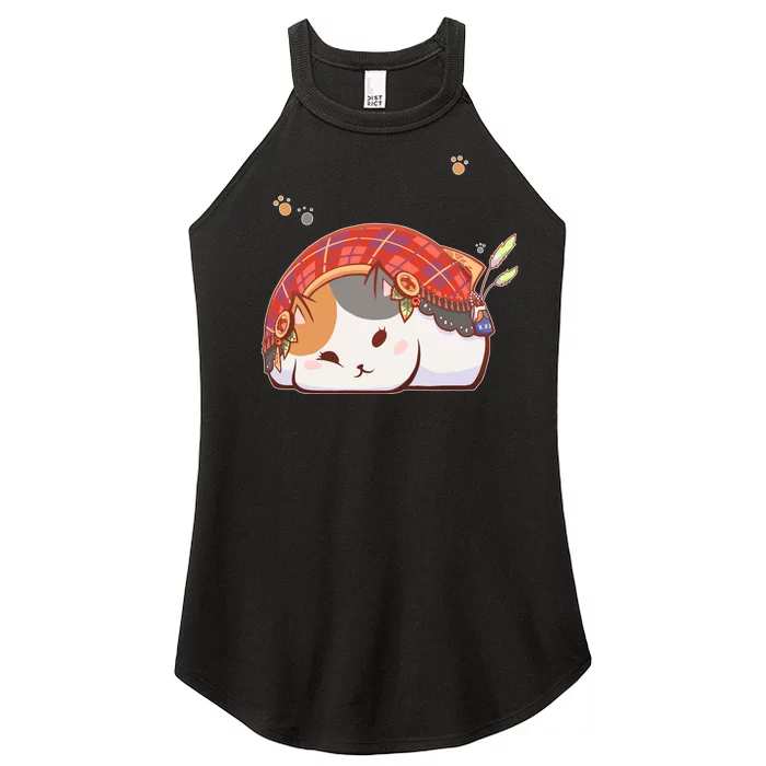 FF14 Fat Lazy Cat Women’s Perfect Tri Rocker Tank