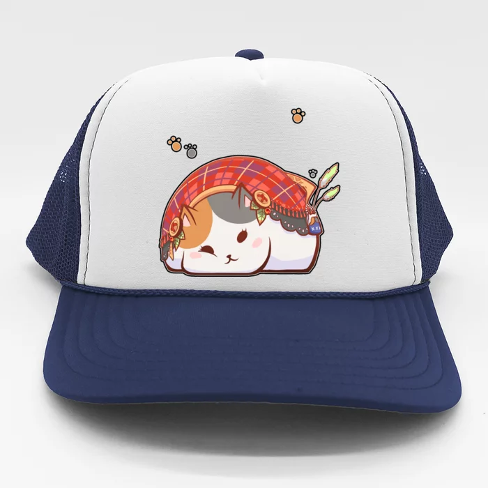 FF14 Fat Lazy Cat Trucker Hat