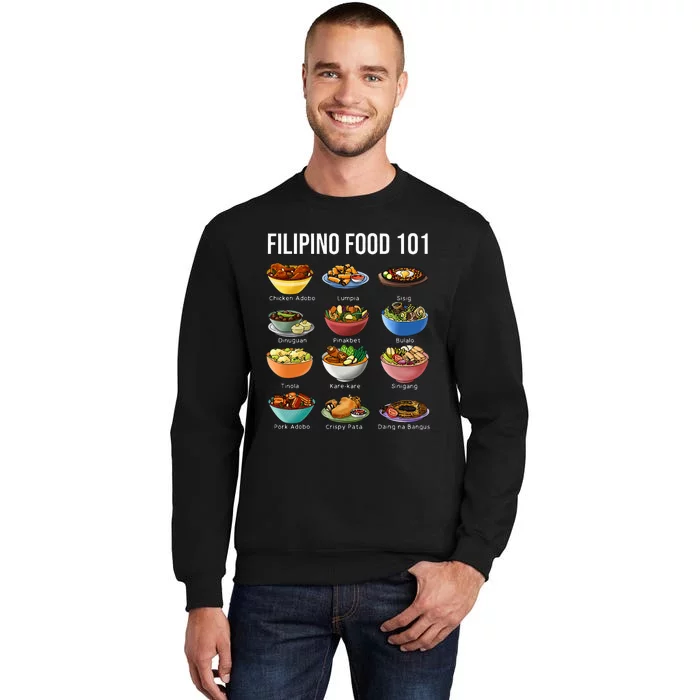 Filipino Food 101 Popular Pinoy Food Funny Cool Filipino Sweatshirt