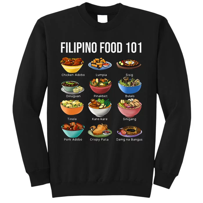 Filipino Food 101 Popular Pinoy Food Funny Cool Filipino Sweatshirt