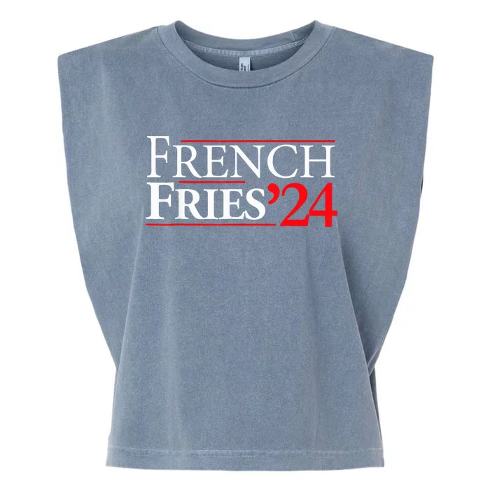 French Fry 2024 Election Fries Vs Lies Trump French Fries Garment-Dyed Women's Muscle Tee