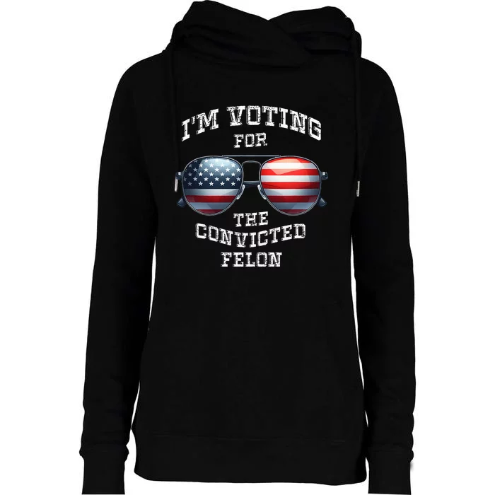 Funny Fellon 2024 Election Womens Funnel Neck Pullover Hood