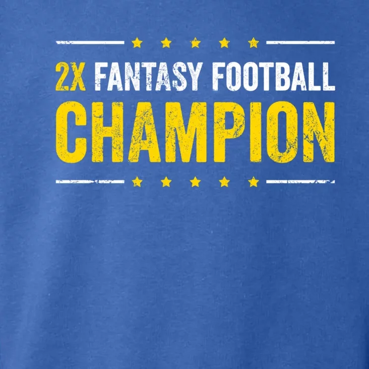 Fantasy Football 2 Time Winner Champ Champion Cool Gift Toddler Hoodie