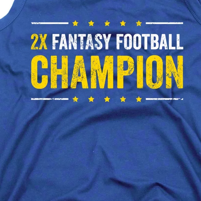 Fantasy Football 2 Time Winner Champ Champion Cool Gift Tank Top