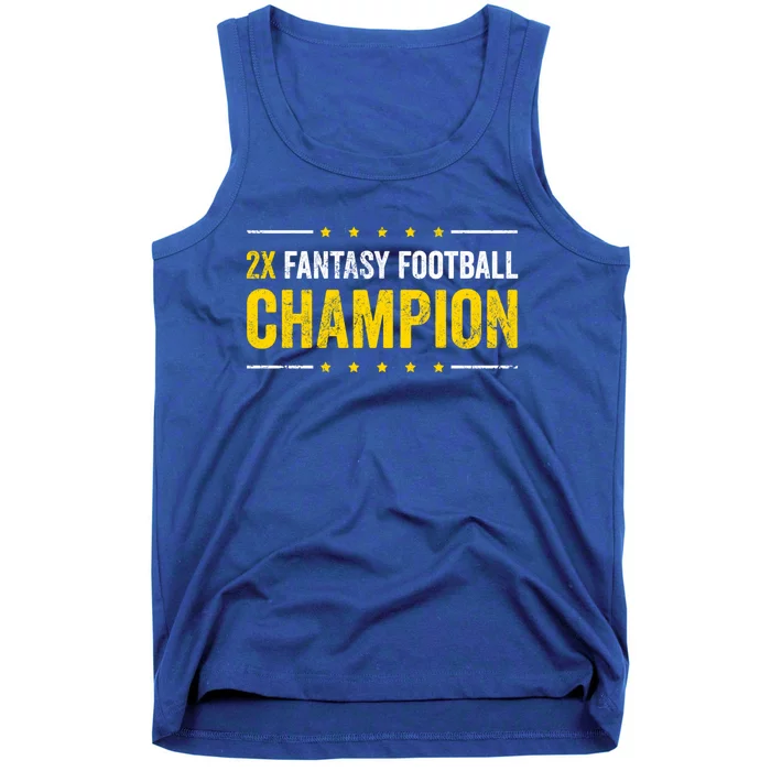 Fantasy Football 2 Time Winner Champ Champion Cool Gift Tank Top