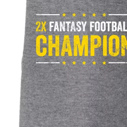 Fantasy Football 2 Time Winner Champ Champion Cool Gift Doggie 3-End Fleece Hoodie