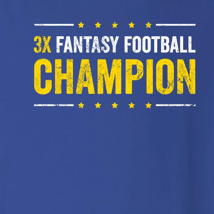 Fantasy Football 3 Time Winner Champ Champion Gift Toddler Long Sleeve Shirt