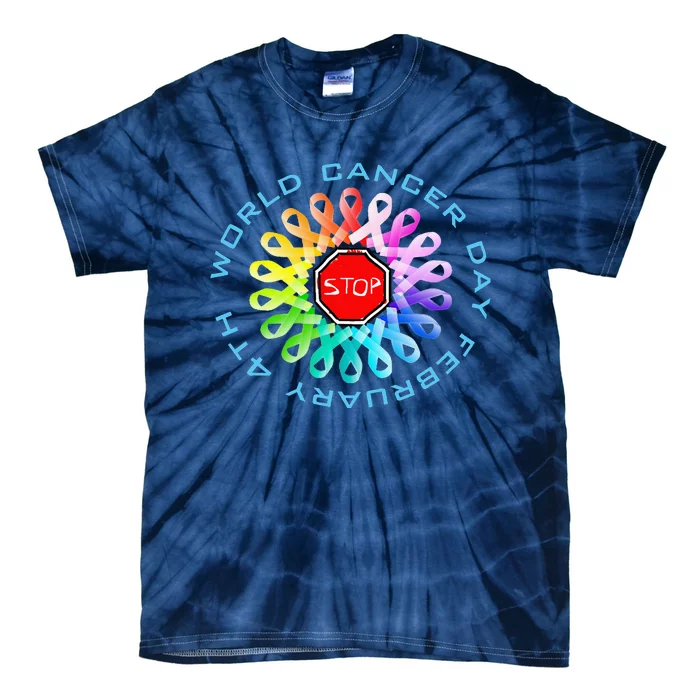 Funny February 4th World Cancer Day Awareness Tie-Dye T-Shirt