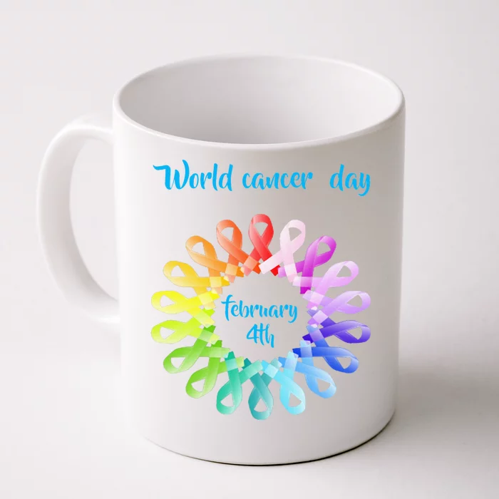 Funny February 4th World Cancer Day Awareness Front & Back Coffee Mug