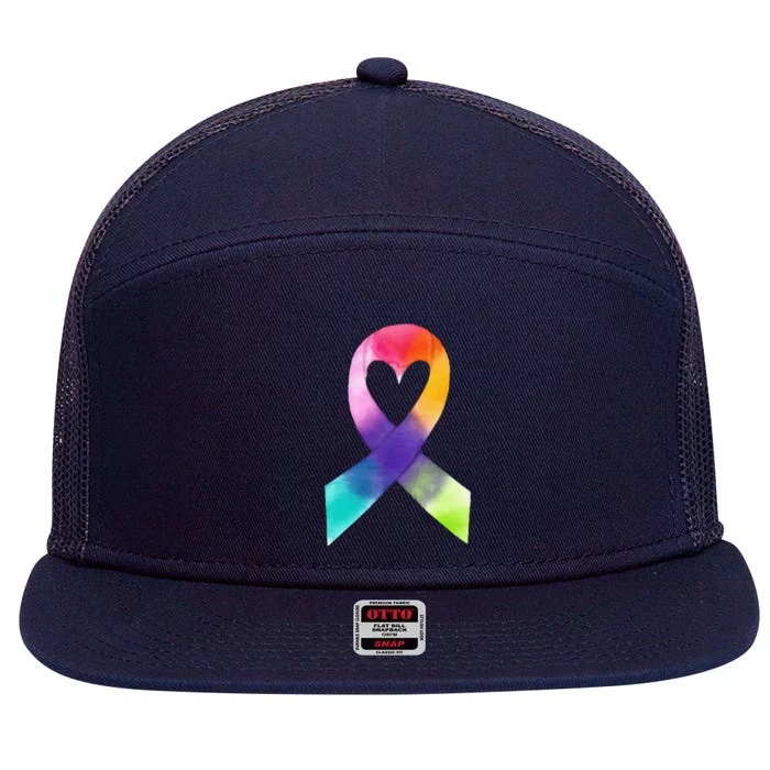 Funny February 4th World Cancer Day Awareness 7 Panel Mesh Trucker Snapback Hat