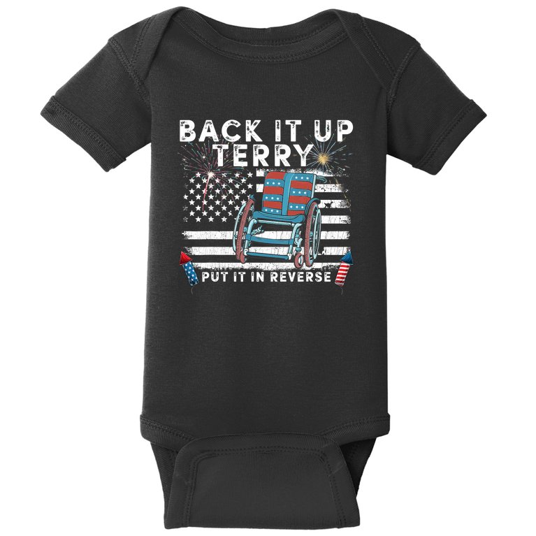 Firework Funny 4th Of July American Flag Baby Bodysuit