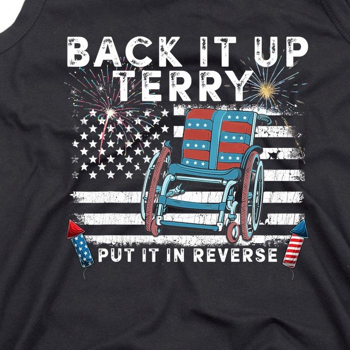 Firework Funny 4th Of July American Flag Tank Top