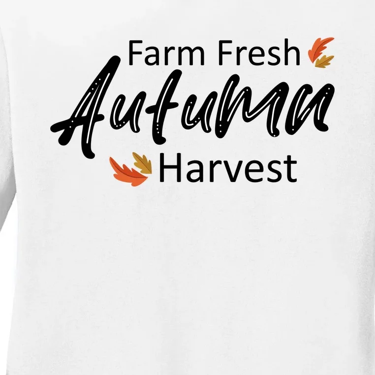 Farm Fresh Autumn Harvest Ladies Long Sleeve Shirt