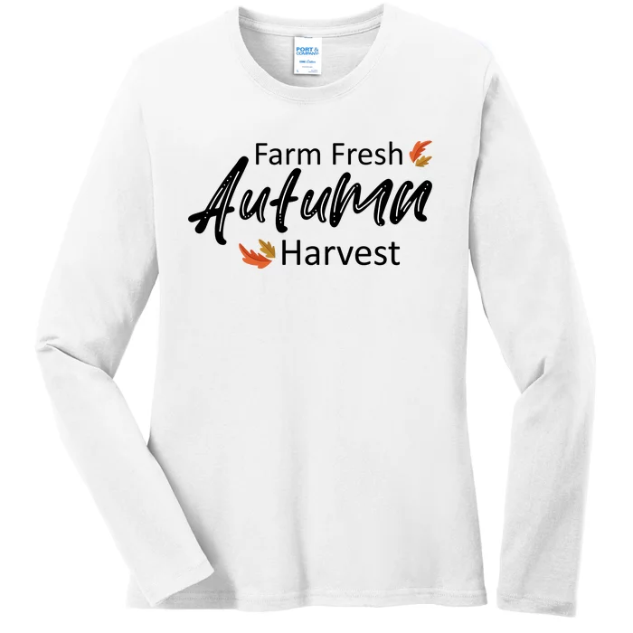 Farm Fresh Autumn Harvest Ladies Long Sleeve Shirt