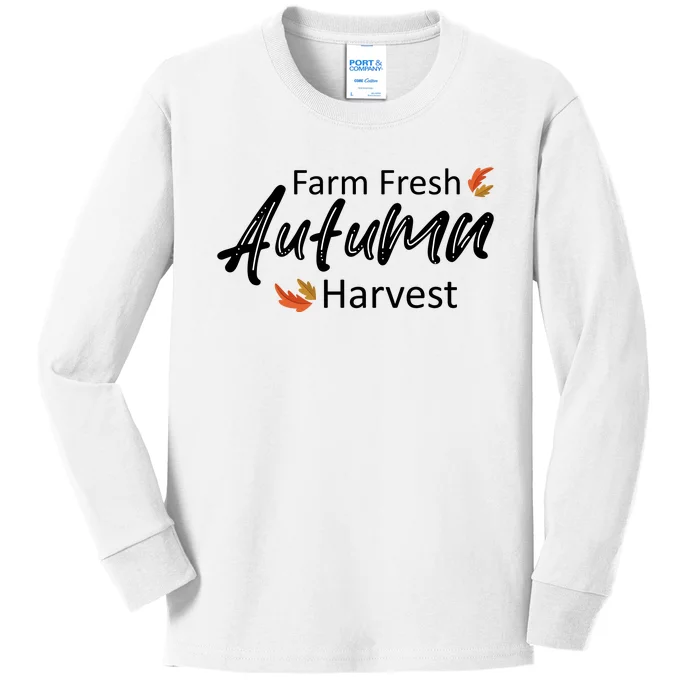 Farm Fresh Autumn Harvest Kids Long Sleeve Shirt