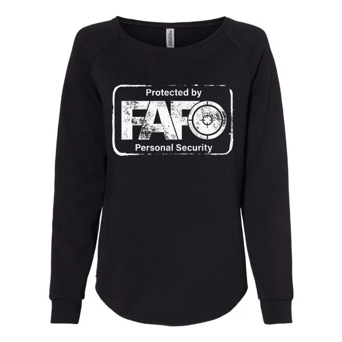 F Fafo Around And Find Out Gun Advocate Lover Womens California Wash Sweatshirt