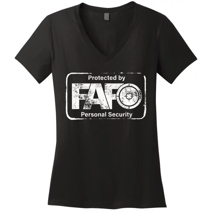 F Fafo Around And Find Out Gun Advocate Lover Women's V-Neck T-Shirt