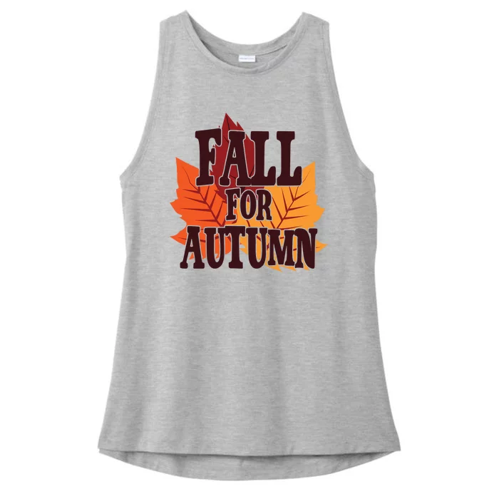 Fall For Autumn Nature Leaves Ladies Tri-Blend Wicking Tank