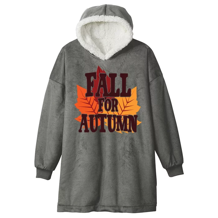 Fall For Autumn Nature Leaves Hooded Wearable Blanket