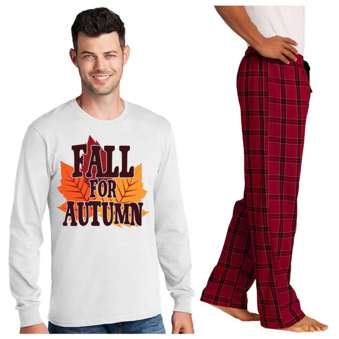 Fall For Autumn Nature Leaves Long Sleeve Pajama Set