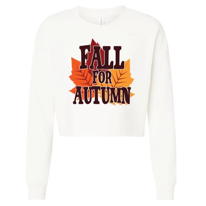 Fall For Autumn Nature Leaves Cropped Pullover Crew