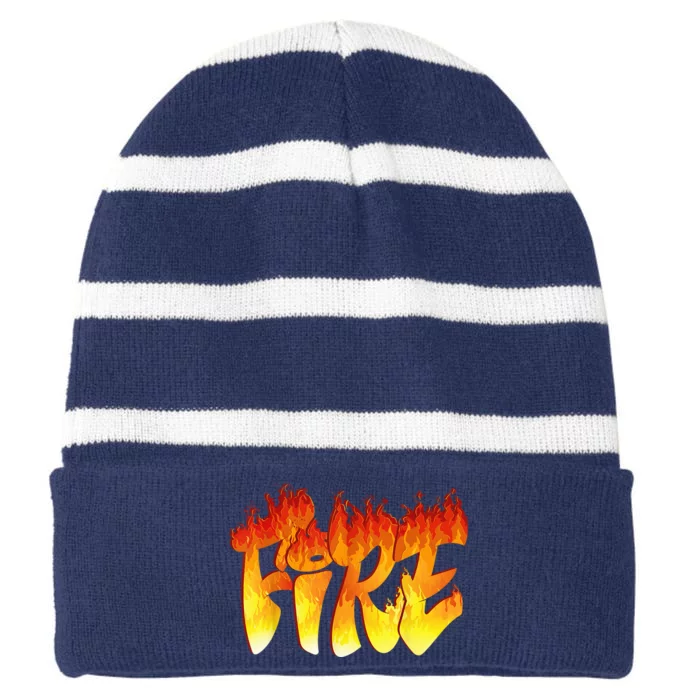 Funny Fire and Ice Costume Halloween Family Matching Wo Striped Beanie with Solid Band