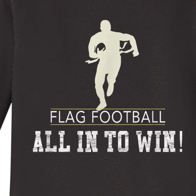 Flag Football Adults Baby Long Sleeve Bodysuit