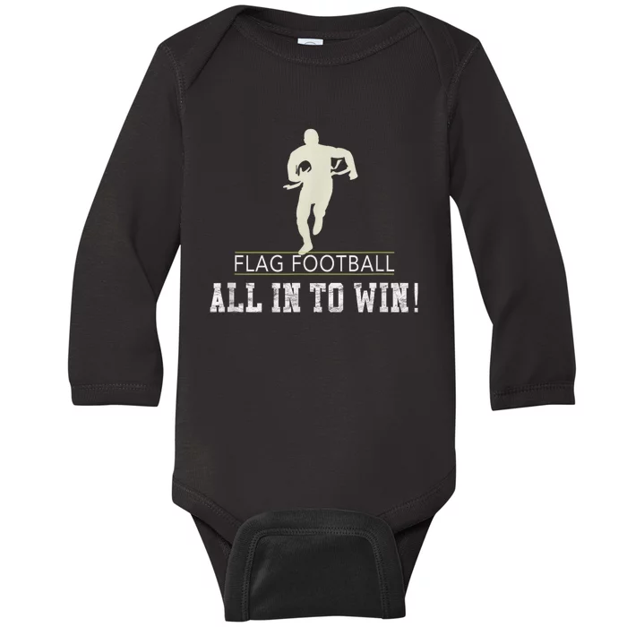 Flag Football Adults Baby Long Sleeve Bodysuit