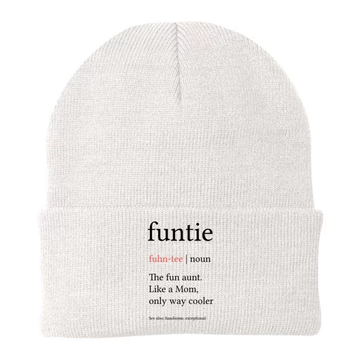 Funtie Funny Aunt Definition Mothers Day Family Reunion Gift Meaningful Gift Knit Cap Winter Beanie