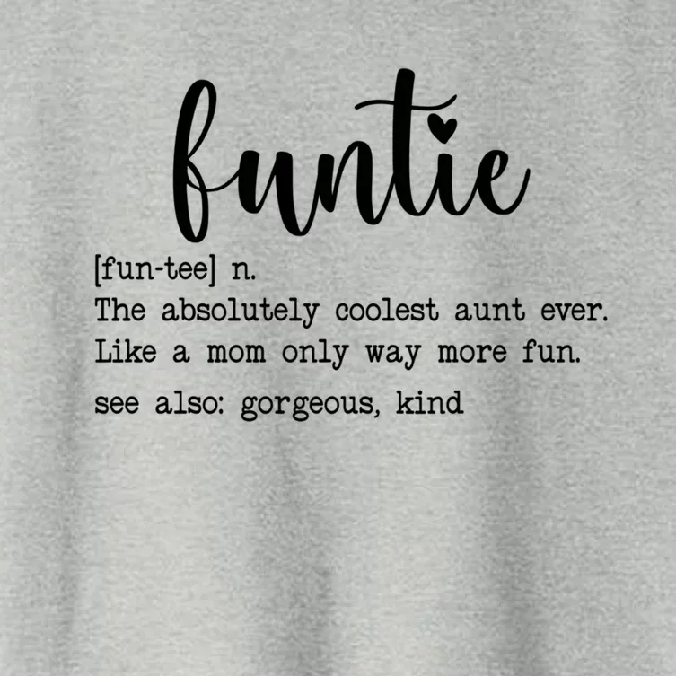 Funtie Funny Auntie Aunt Definition Meaningful Gift Women's Crop Top Tee