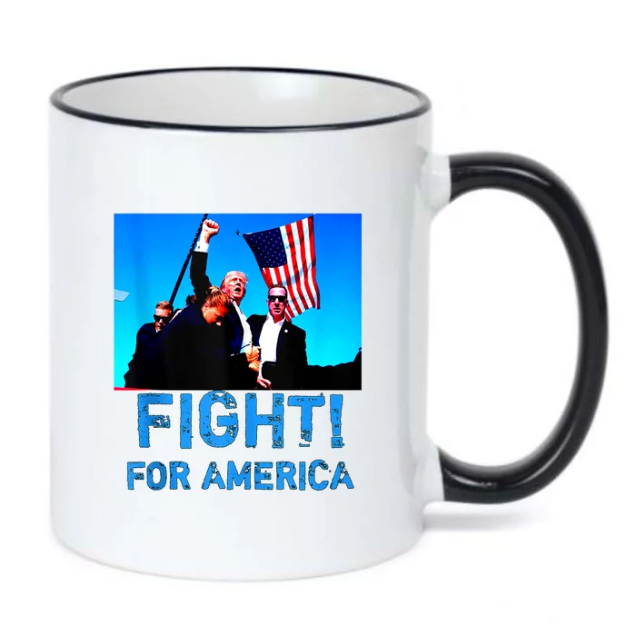 Fight For America Fight For Trump Gift Black Color Changing Mug