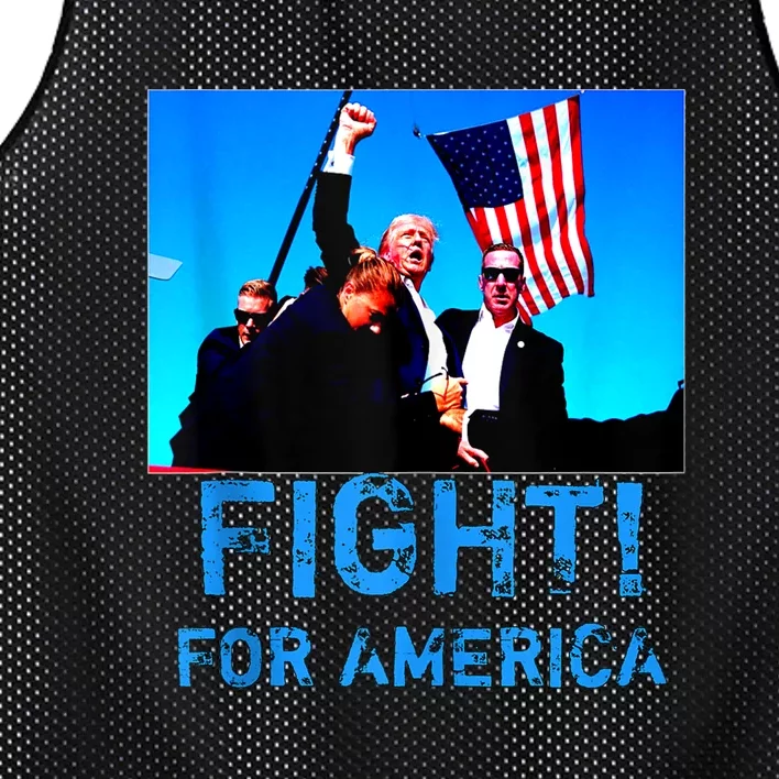 Fight For America Fight For Trump Gift Mesh Reversible Basketball Jersey Tank