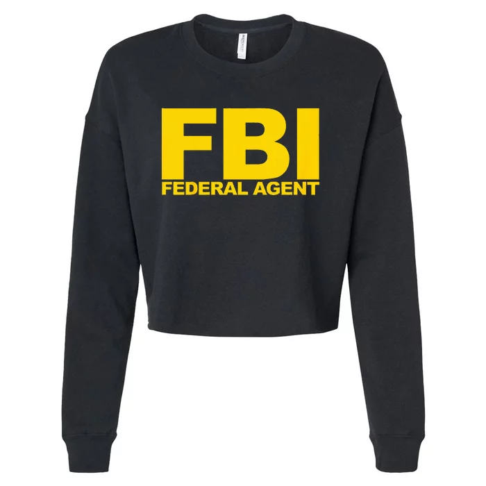 FBI Federal Agent Cropped Pullover Crew