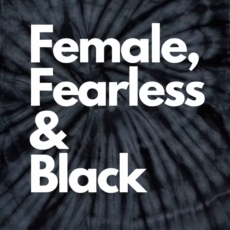 Female Fearless And Black Tie-Dye T-Shirt