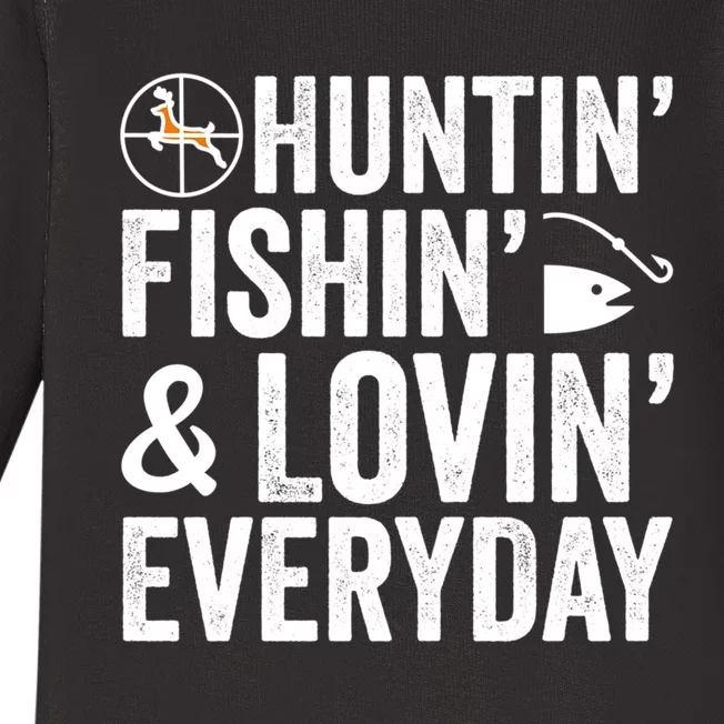 Funny Fishing And Hunting Gift Baby Long Sleeve Bodysuit