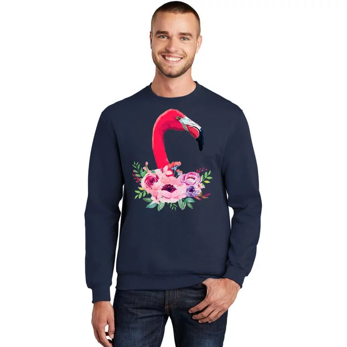 Flamingo Floral Art Tall Sweatshirt