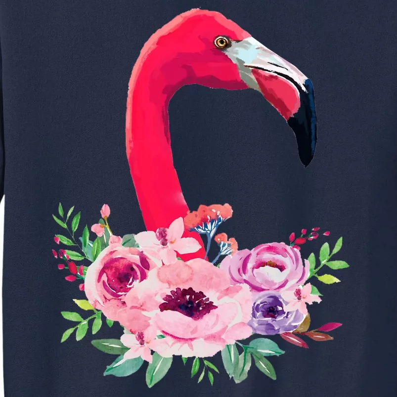 Flamingo Floral Art Tall Sweatshirt