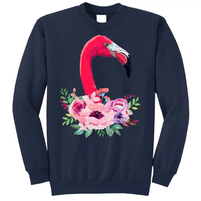 Flamingo Floral Art Tall Sweatshirt